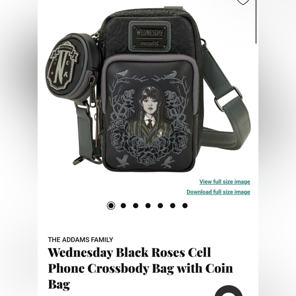 Loungefly Wednesday Addams Crossbody Bag